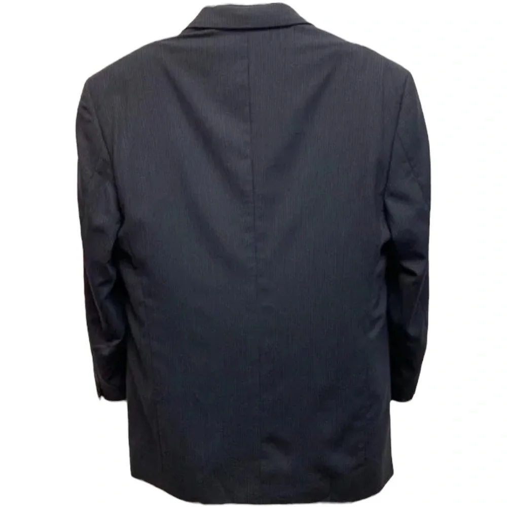 Coppley‎ Sport Coat 38R Gray Stripe Three Button Notch Lapel Wool Classic Sharp